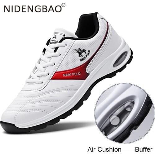 Men Running Shoes Air Cushion Sneakers Waterproof Sport Shoes Male Breathable Lace-up Casual Sneakers Bubble Men Footwear