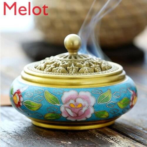 Chinese Style Vintage Court Style Incense Burner Pure Copper Sandalwood and Incense Household Purification Aroma Burner
