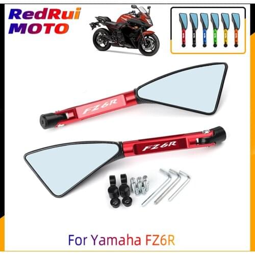 Laser Logo For Yamaha FZ6R FZ-6R Universal Motorcycle Accessories CNC Aluminum Rear View 8mm 10mm Rearview Side Mirror 6 Color