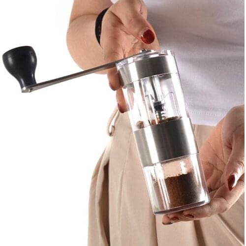 MICCK Portable Barista Tools Manual Coffee Grinder Cappuccino Latte For Kitchen Cafe Maker Machine Washable Mini Cafe Grinder