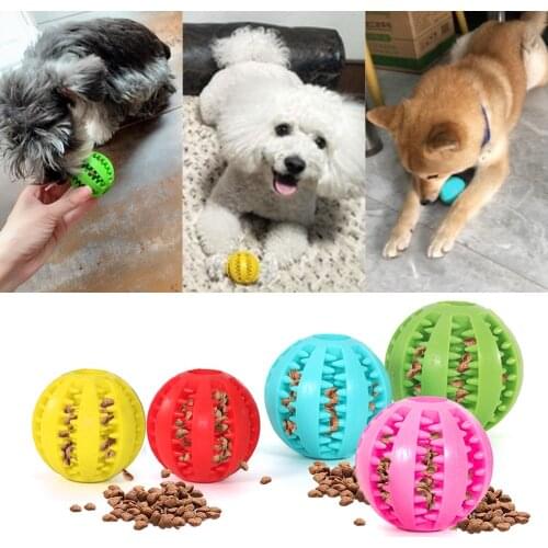 Dog Tooth Clean Ball Food Extra-tough Rubber Balls Soft Pet Dog Toy Funny Interactive Elasticity Ball Dogs Chew Toy For Dogs