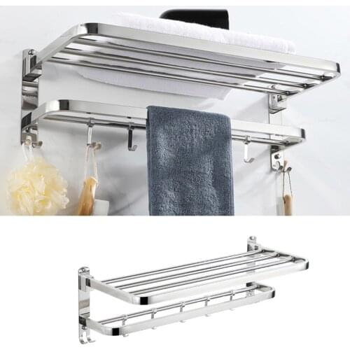 Rustproof No Drilling Kitchen Towel Rack Bathroom Hotel Stainless Steel Modern Single Hanging Quadruple Towel Bar Rack