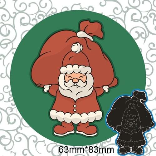 New Metal Cutting Dies Santa Claus Giving Gifts For Card DIY Scrapbooking stencil Paper Craft Album Template Dies 63*83mm