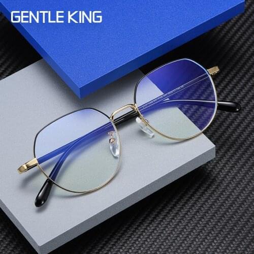 GENTLE KING Computer Eye Glasses Frame Ultralight Square Eyeglasses Alloy Frame Blue Light Glass For Women Men Oculos de grau