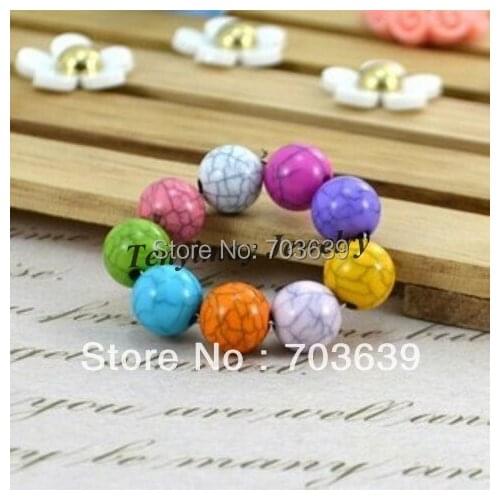 Wholesale 300pcs Mixed Colors 12mm Acrylic Crackle Beads Acrylic DIY Accessory Free Shipping