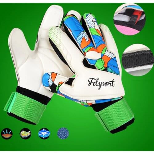 Professional full latex non-slip soccer gloves goalkeeper glove football goal keeper gloves breathable removable 5 finger save