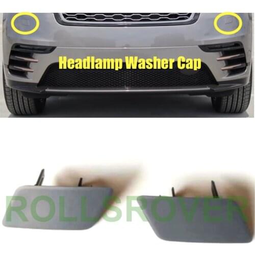 ROLLSROVER Front Headlamp Washer Jet Sprayer Cover Cap For Range Rover Velar Unpainted
