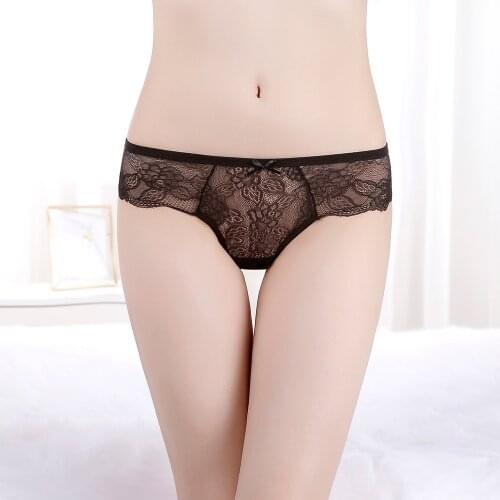 Girls Sexy cozy Lace g-strings Briefs Ultra-thin thongs Seamless Panties Underwear Transparent Lingerie for women T-pants