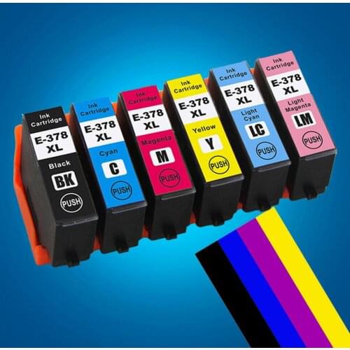 E378XL-6PK Compatible Ink Cartridges For Epson XP-8505, Epson XP-8500 Printer