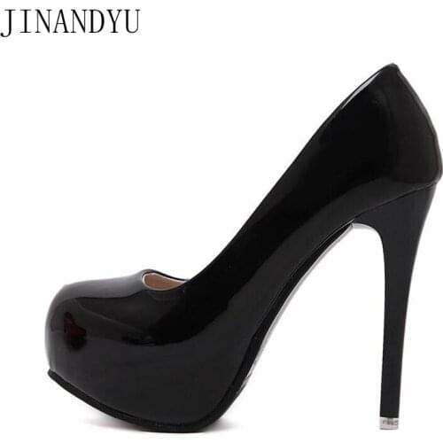 Patent Leather Wedding Platform Shoes for Women Bride Heels Sexy Shoes Women Pumps Stiletto Thin Heel Fashion Zapatos Planos