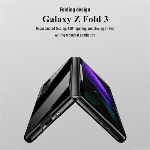FLOVEME Ultra Thin Case For Samsung Galaxy Z Fold3 5G Star Sensation Paint Ceramic Shell For Samsung Galaxy Z Fold 3 Back Cover