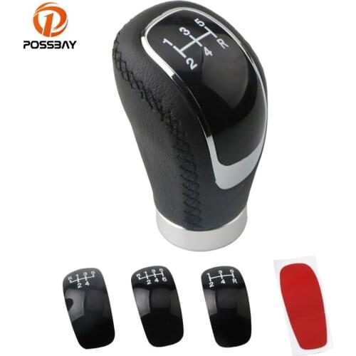 Universal 5/6 Speed Car Gear Shift Knob Manual Transmission with 3 Style Cap Shifter Lever for BMW Volkswagen Peugeot Passat B6