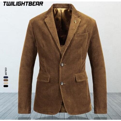 New Mens Corduroy Blazer Male Suit Autumn 4XL High Quality Slim Fat Casual Coat Men Brand Clothing Leisure suit BF58179