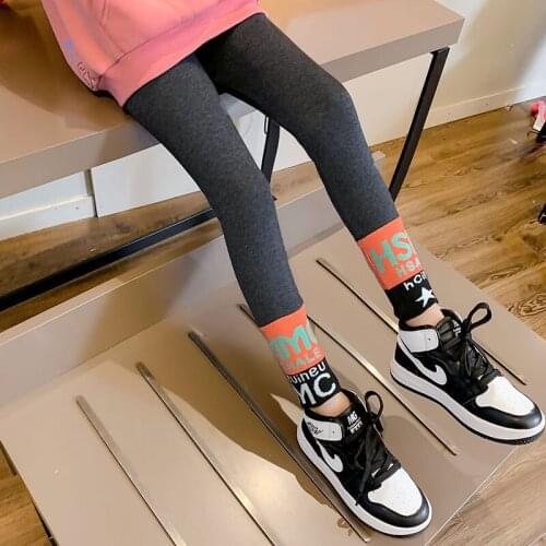 Girls winter leggings Velvet inner warm pants for girl Teenage girls clothing Kids winter clothes Fashion winter pants 4 to 12