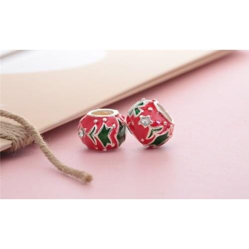 1PC/5PCS Bead Trendy Elegant Charms Christmas Tree Design For Womens DIY Bracelets Gift Charm Beads Dropshipping