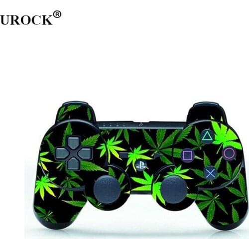 1 Pc Green Leaf Cool DIY Skin Sticker for PS3 Controller Cover Playstation Remote Controller