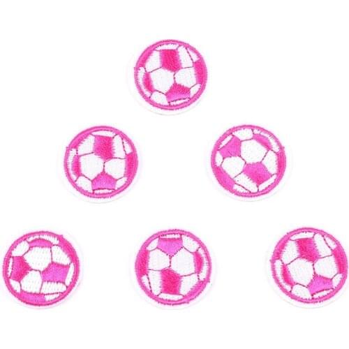 10pcs/lot Cartoon Small Football Patch Iron On Embroidery Clothes Stickers Diy Jeans Bags appliques Sewing Garments Socks Badge