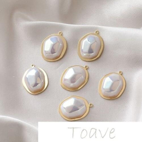 14K gold-covered irregular tortoise surface imitation mapei effect diy shaped pendant hand-made material accessories