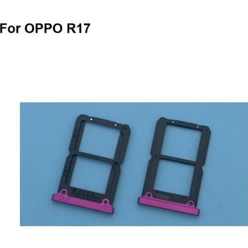 2PCS For Oppo R17 New Tested Good Sim Card Holder Tray Card Slot For Oppo R 17 Sim Card Holder Replacement oppoR17