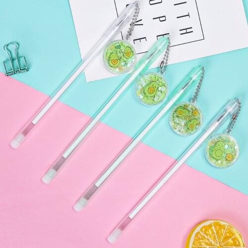 24PCs Cute Creative Avocado Sequin Pendant Gel Pen Student Exam Signature Pen Writing Tools School Office Supplies Gifts Whosale