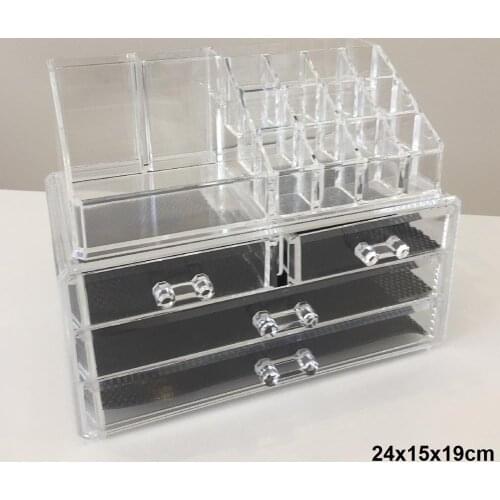 Acrylic Makeup Organizer Drawer Box Jewelry Sundries Finishing Box Cosmetic Storage Lipstick Holders perfume display Transparent