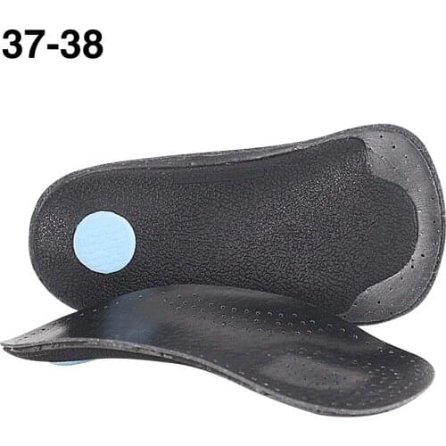Walking Shoes Accessories Cushion Half Pad Shock Absorption Inserts Arch Support Plantar Orthotic Insoles PU Leather Flat Feet