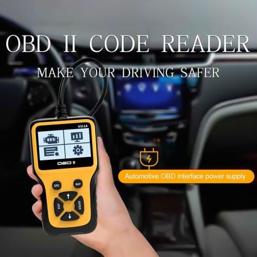 V311A OBD 2 II Car Scanner Backlit LCD OBD2 Engine Code Reader Handheld OBDII Car Diagnostic Scan Tool 12V Fault Code Scanner