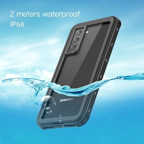 IP68 360 Full Cover For Samsung Galaxy S20 S21 Note 20 Plus Ultra Waterproof Case Luxury Underwater Dust proof Diving Coque