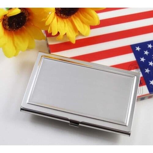 Stainless steel business high quality Metal Business Name Credit ID Card Pocket Case Box Keeper Holder FREE SHIPPING