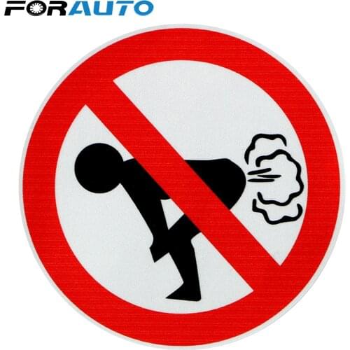 FORAUTO No Farting Car Sticker Motorcycle Car Glue Sticker and Decal Auto Decoration Car Styling