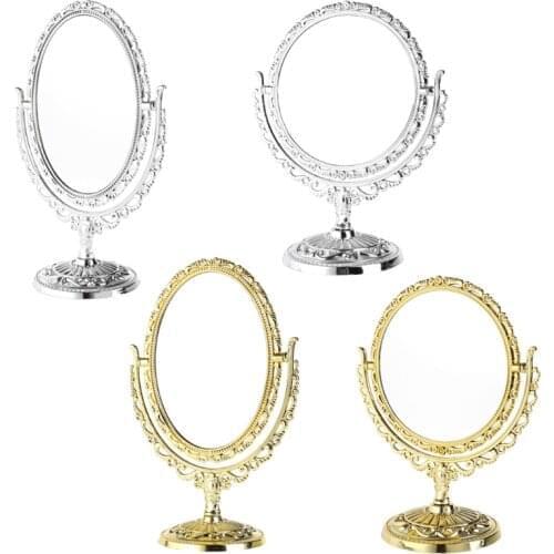 GU142 Sides Makeup Mirror Stand Table Cosmetic Mirror Plastic Dresser Mirrors Tools