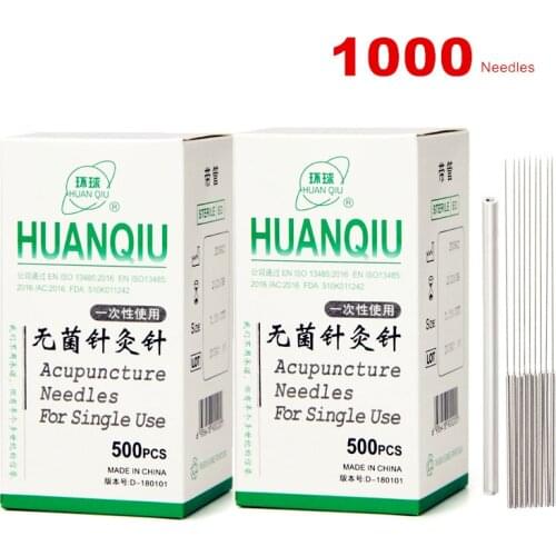 1000 Acupuncture Needle HQ with Tube Sterile ALL Size Beauty Face Body Massage Wen jiu Needle Acupoint Stimulation