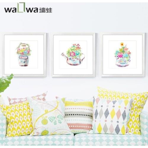 Colorful wall frog fleshy fresh garden paintings to warm the bedroom living room, combination of decorative painting murals of G
