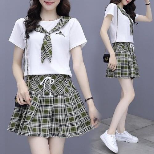 Summer fashion two piece set top and pants casual Skirt suits ensemble femme survetement clothes for women