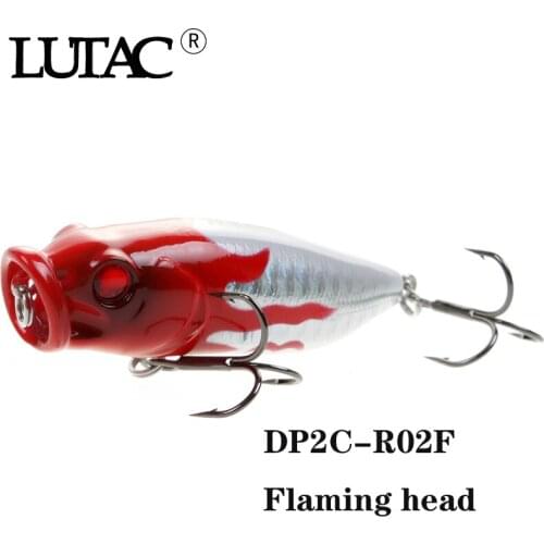 LUTAC 65mm 10g Popper bait crankbait Treble hook topwater Artificial Peaca Fishing Store