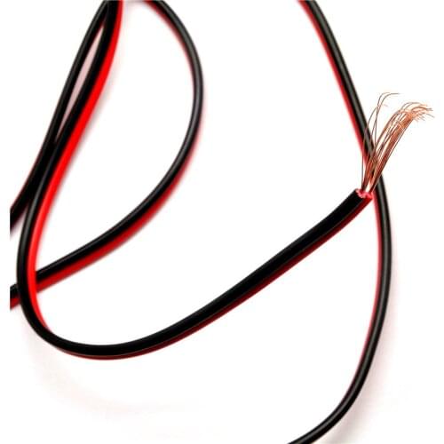 5 Meters Tinned copper 22AWG 2 pin Red Black cable PVC insulated wire 2P 22 awg stranded wire Electric cable led electronic wire