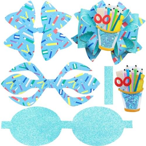 Cartoon Christmas Puppy Glitter Faux Synthetic Leather Material Bag DIY Making For Bow-knots Make Clip Gift Decoration,1Yc19459