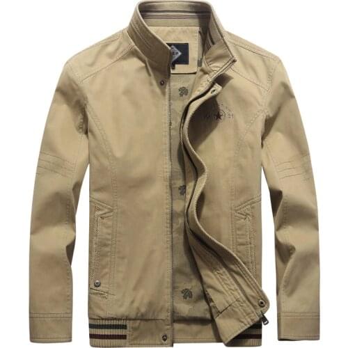 2020 New Brand Casual Jacket Men Military Outwear Solid Multi-pocket Mens Coats Cotton Windbreaker Jackets Male Plus Size M-4XL