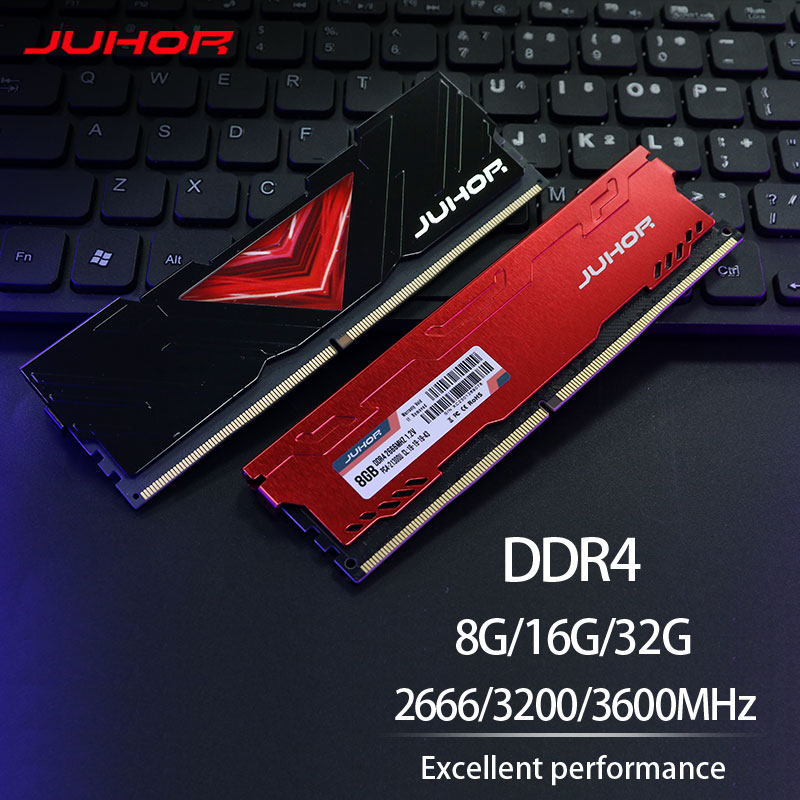 Juhor ddr4 ram 16GB 8GB 4GB 2133MHz 2400MHz 2666MHz DIMM Desktop Memory New dimm Ship memoria rams with Heat Sink