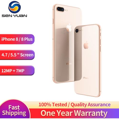 Original Used Apple iPhone 8/iPhone 8 Plus 4G LTE Mobile Phone Unlocked 4.7"/5.5" 64GB/128GB 12MP HexaCore Fingerprint CellPhone