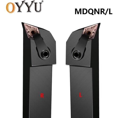 OYYU 107.5° External Turning Tools Holder MDQNR MDQNL MDQNR2020K11 M-type Lathe Cutter Shank Carbide Inserts DNMG11/15