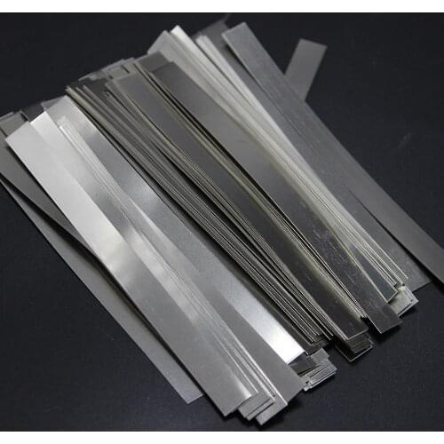 50 Pcs Pure Nickel Strip 0.15 x 8mm x 100mm Soldering Tab for 18650 Lithium Battery Welding