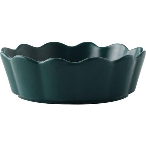 Tableware Lace Bowl Nordic Simple 5 Color 6 Inch Fruit Salad Bowl Snack Bowl Matte Color Glaze Ceramic Bowl