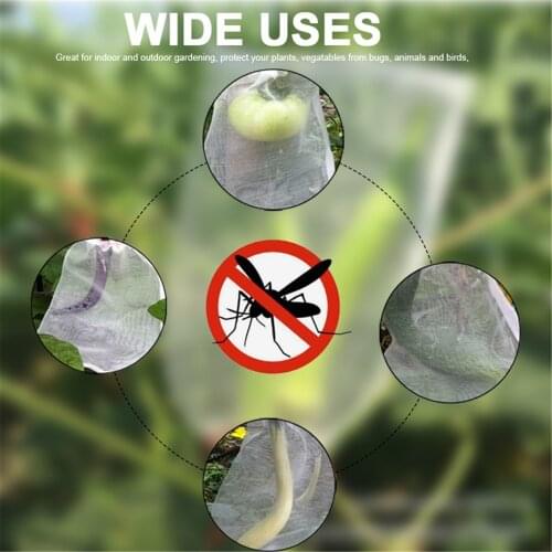Greenhouse Dustproof Cover Insect-proof Bird Net Drawstring Soft Durable Easier Better To Protect Your Plants Plant Bag