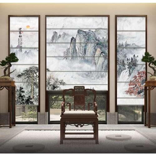 Roman curtains can be customized with patterns Bedroom living room roller shutter can be customized size Roman blinds