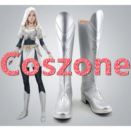 LOL Luxanna Crownguard Silver Cosplay Shoes Boots Halloween Carnival Cosplay Costume Accessory