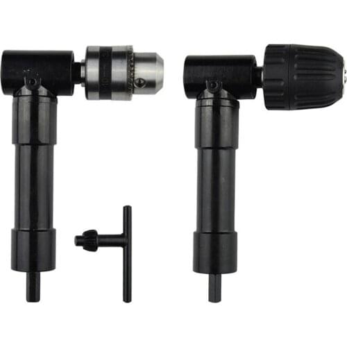 90 Degree Right Angle Electric Drill Corner 8mm Hex Shank Turning Device Bend Extending Three-jaw Chuck Range 1-10mm