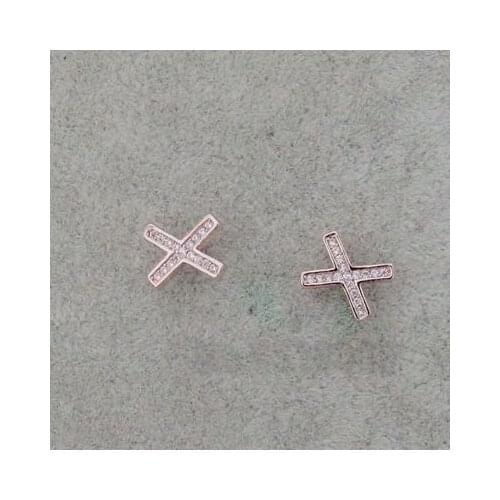 ThomasEG1344 prohibit Rose Gold Ear Studs white collar HOT SALE New 2018 Ts style good gift Jewelry Ts925 new