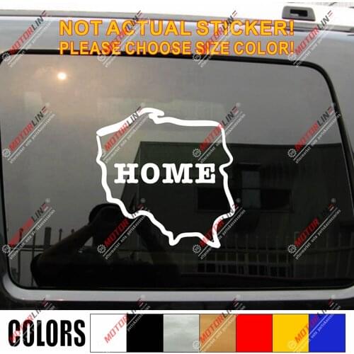 Poland Home Map Outline Decal Sticker Silhouette Car Vinyl Polska Polish