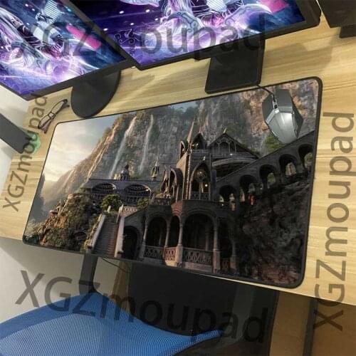 XGZ Large Mouse Pad Black lock game Castle landscape computer customized personalized rubber anti slip mouse pad desk pad XXL
